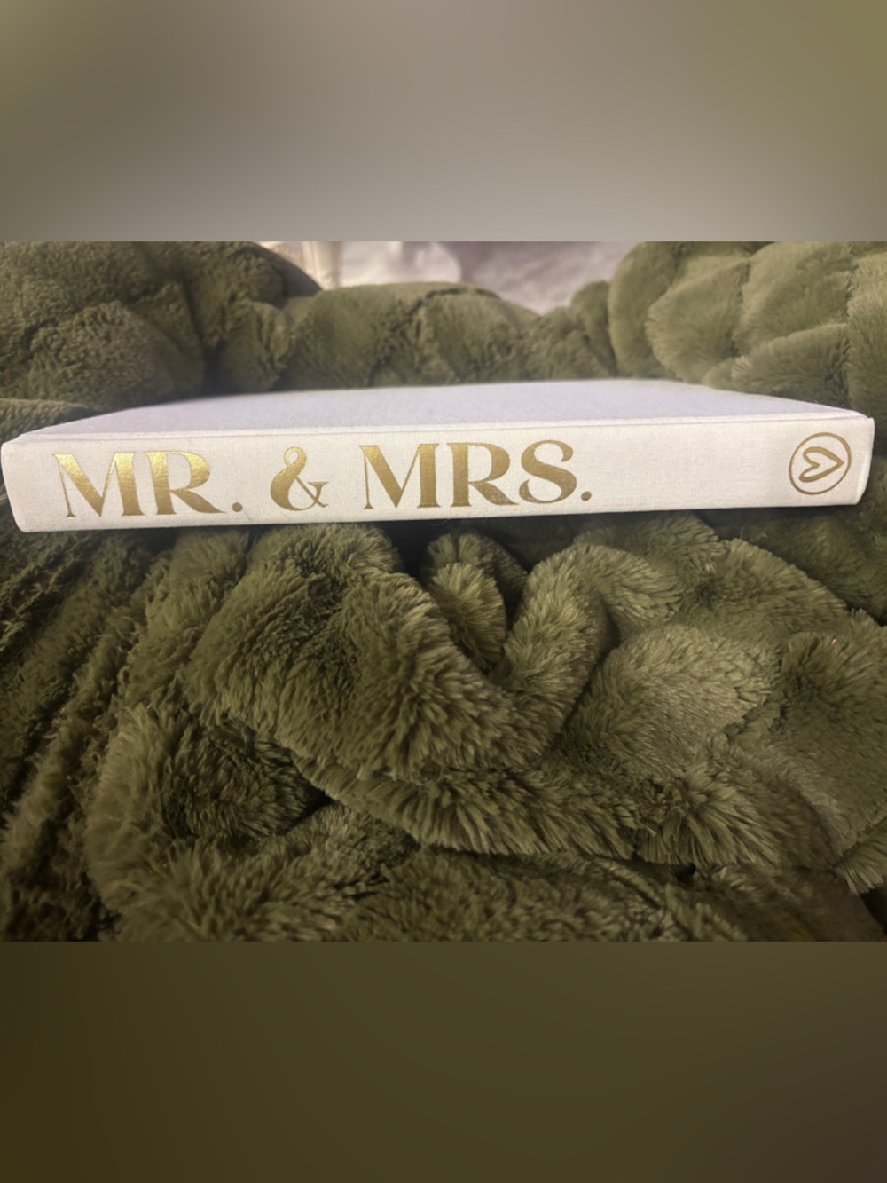 Pastel Proper - MR. & MRS. Gold Lettered Keepsake Wedding Guest Book - White